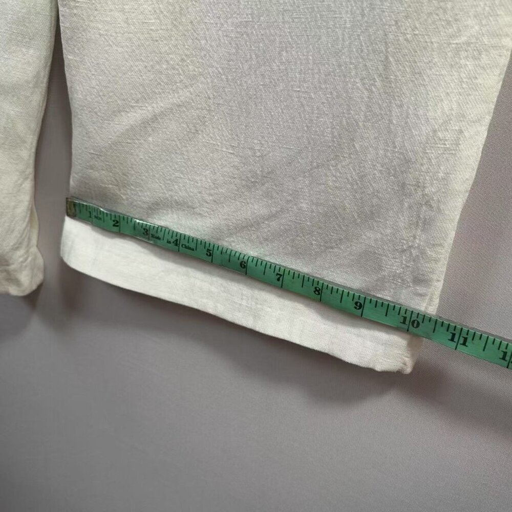 ZARA Women's White High-Waisted Straight-Leg Pants - Picture 14 of 16